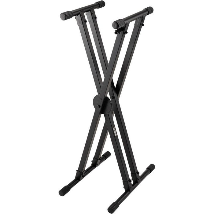 On Stage Lok Tight Pro Double X-Braced Ergo-Lok Keyboard Stand (OSKS8291) - Gsus4