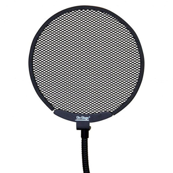 On Stage Metal Pop Blocker 5.38" with Gooseneck and C-Clamp (OSASVSM5B) - Gsus4
