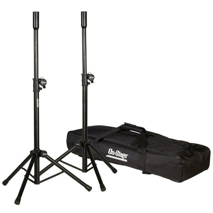 On Stage Mini Speaker Stand Pack with Pair of Mini Speaker Stands & Carry Bag (OSSSP7000) - Gsus4