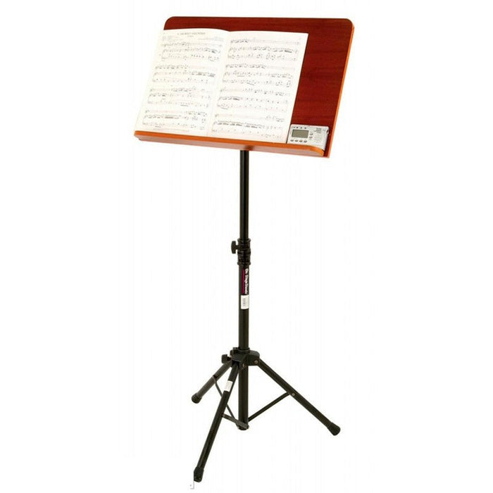 On Stage Pro Orchestral Sheet Music Stand with Wide Rosewood Bookplate (OSSM7312W) - Gsus4