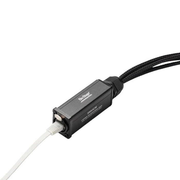 On Stage Production Grade 4-Channel Signal Snake Cable (4 x XLR Male - RJ45) (OSSNK4CM) - Gsus4