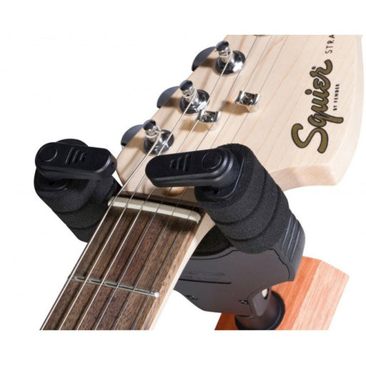 On Stage Straight Facing Locking Wall-Mount Guitar Hanger with Wood Base (OSGS8730MA) - Gsus4