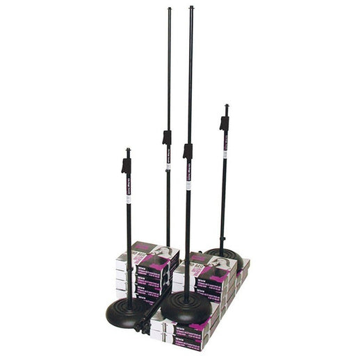 On Stage Straight Mic Stand with Quik-Release Trigger Clutch & Weighted Round Base (OSMS7201QRB) - Gsus4