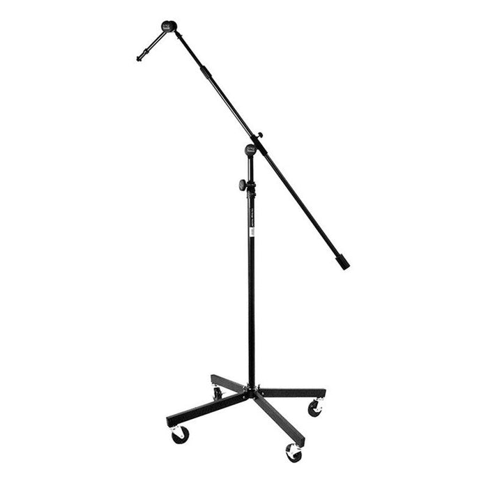 On Stage Tripod Studio Mic Boom with 7" Mini Boom Extension & Casters (OSSB96PLUS) - Gsus4