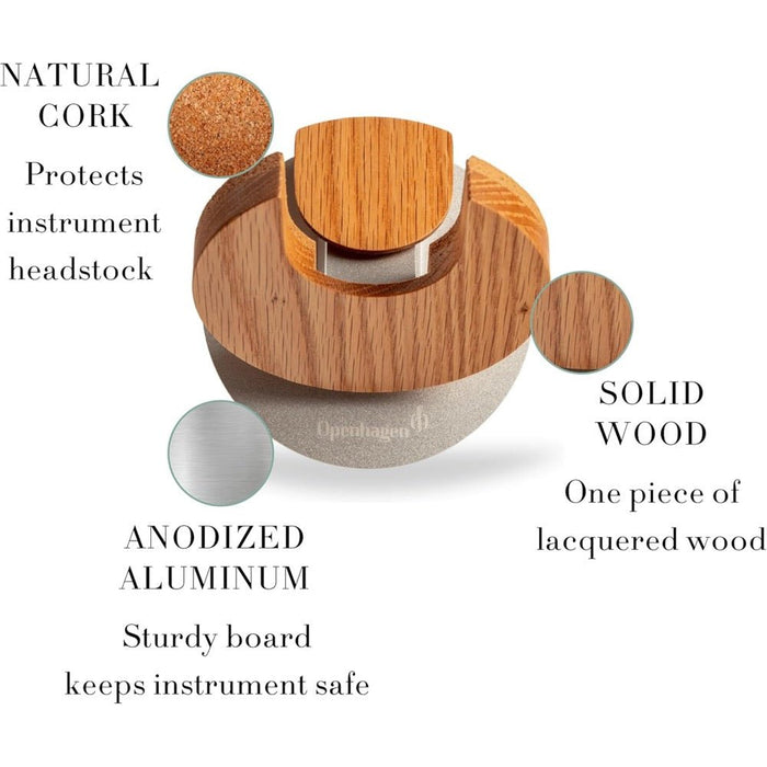 Openhagen | Collapsible Guitar Hanger Flat Wall Mount Bracket | For Acoustic / Classical | 55 mm | Oak (HWG301OAK - Variant - 2) - Gsus4