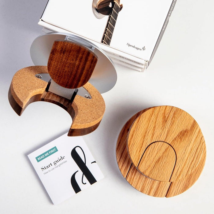 Openhagen | Collapsible Guitar Hanger Flat Wall Mount Bracket | For Acoustic / Classical | 55 mm | Oak (HWG301OAK - Variant - 2) - Gsus4