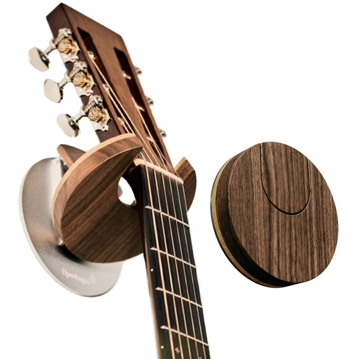 Openhagen | Collapsible Guitar Hanger Flat Wall Mount Bracket | For Acoustic / Classical | 55 mm | Walnut (HWG301WAL - Variant - 2) - Gsus4