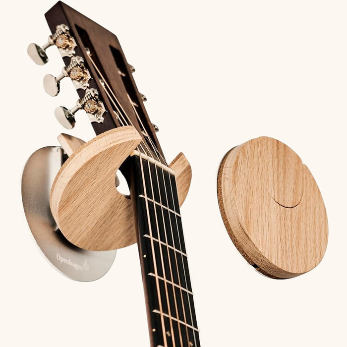 Openhagen | Guitar Hanger | Flat Wall Mount Bracket | For Acoustic / Classical | 55 mm | Oak (HWG301OAK - Variant - 2) - Gsus4