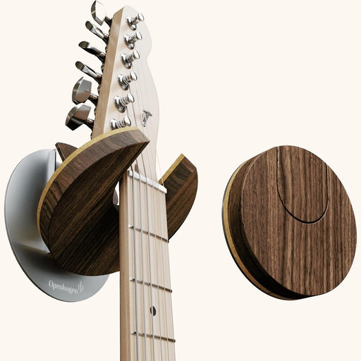 Openhagen | Guitar Hanger | Flat Wall Mount Bracket | For Electric | 60 mm | Walnut (HWE301WAL - Variant - 1) - Gsus4