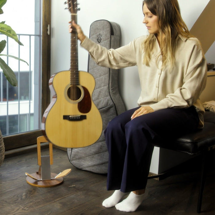 Openhagen | Nordic Stand | Foldable Guitar Stand for Acoustic & Electric | Walnut (Openhagen - NordicStand) - Gsus4