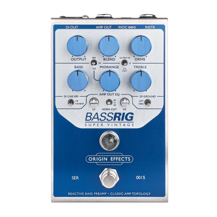 Origin Effects | BassRIG Super Vintage | Reactive Bass Preamp & DI | Inspired by Ampeg SVT (OEX - 0023 - 00) - Gsus4