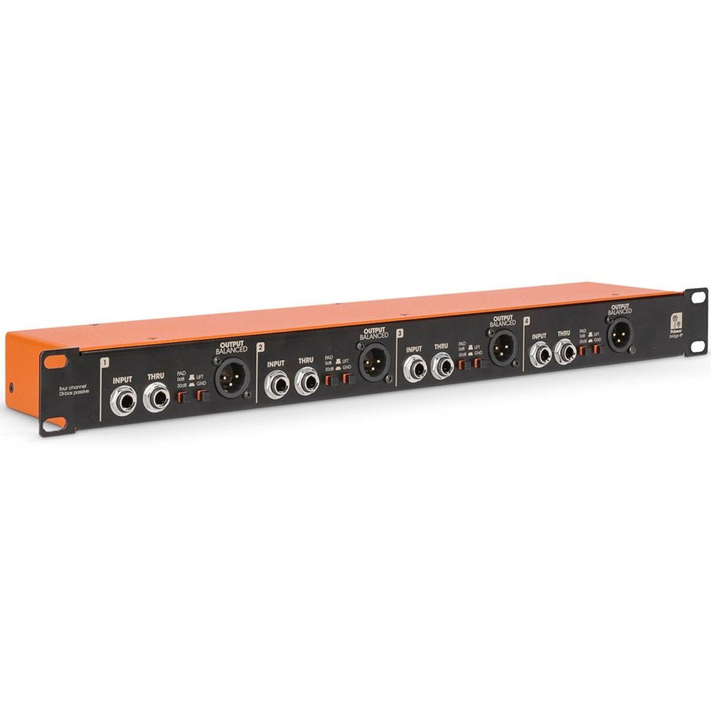Passive Rack Integration Palmer | BRIDGE 4P | 4 Ch Passive DI Rack | w/ Audio Over CAT (AoC) - Gsus4