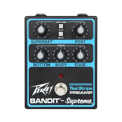 Peavey | BANDIT Supreme Teal - Stripe | Preamp Pedal (PVBANSUPREME) - Gsus4