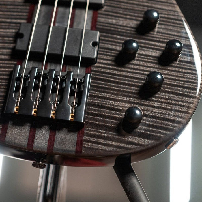 Peavey Cirrus Series 4-String Bass Guitar in Flame Maple Transparent Black (PVCIRRUS4FMTB) - Gsus4