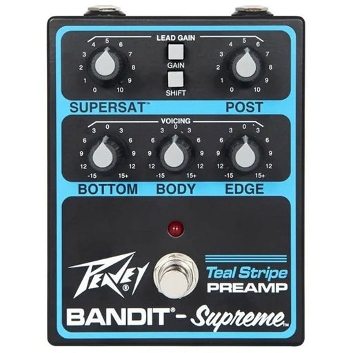 Peavey Legacy Series Bandit Supreme Teal Stripe Preamp Pedal (PVBANSUPREME) - Gsus4