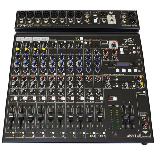 Peavey PV Series "PV-14AT" Compact 14-Channel Mixer with Bluetooth & Antares Auto-Tune (PV14AT) - Gsus4