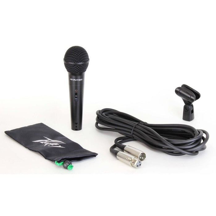 Peavey PVi100 Dynamic Cardioid Microphone in Black with XLR-XLR Cable (PVI100XLR) - Gsus4