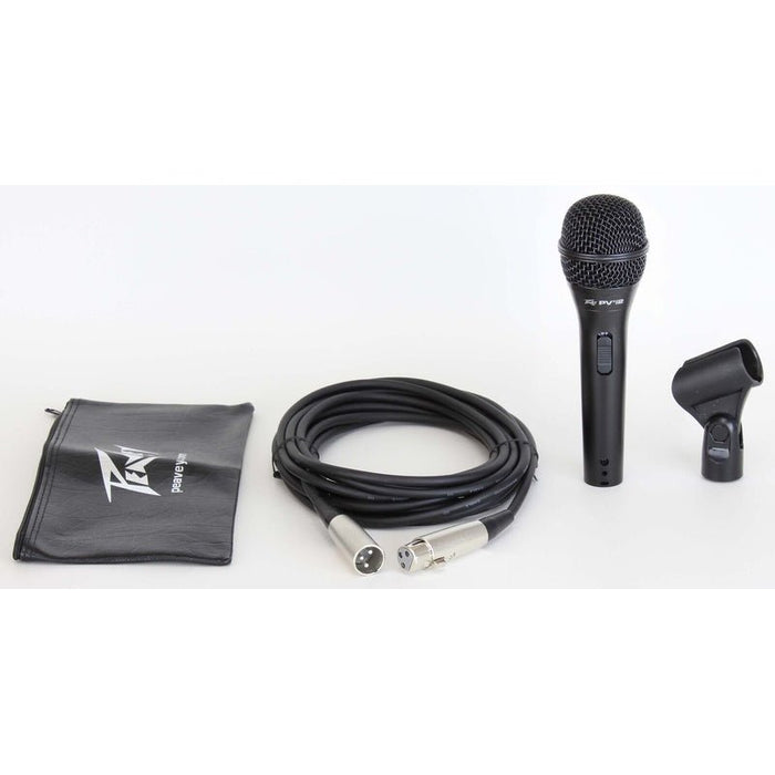 Peavey PVi2 Dynamic Cardioid Microphone in Black with XLR-XLR Cable (PVI2XLR) - Gsus4