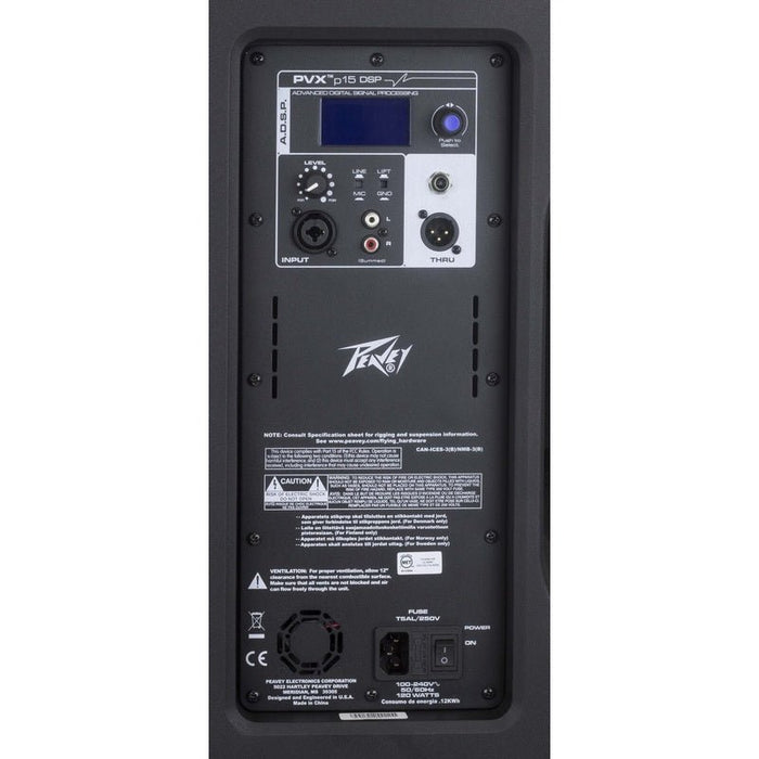 Peavey PVX Series "PVXP-15DSP" Powered 830W, Bi-Amped, 15" Loudspeaker with DSP (PVXP15DSP) - Gsus4