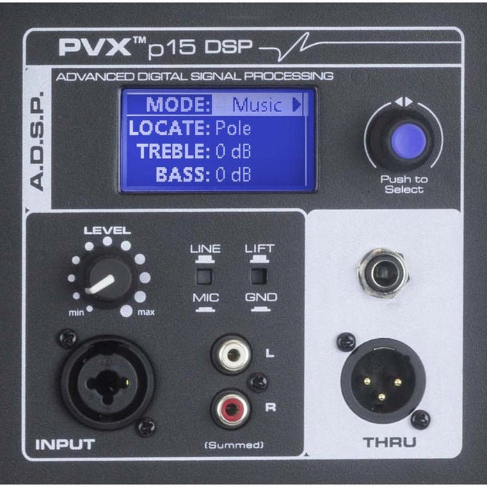 Peavey PVX Series "PVXP-15DSP" Powered 830W, Bi-Amped, 15" Loudspeaker with DSP (PVXP15DSP) - Gsus4