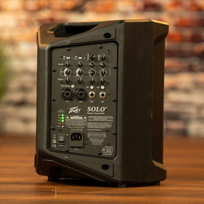 Peavey Solo Portable Battery Powered PA System, 4-Channel, 90 Watts (PVSOLOPORTPA) - Gsus4