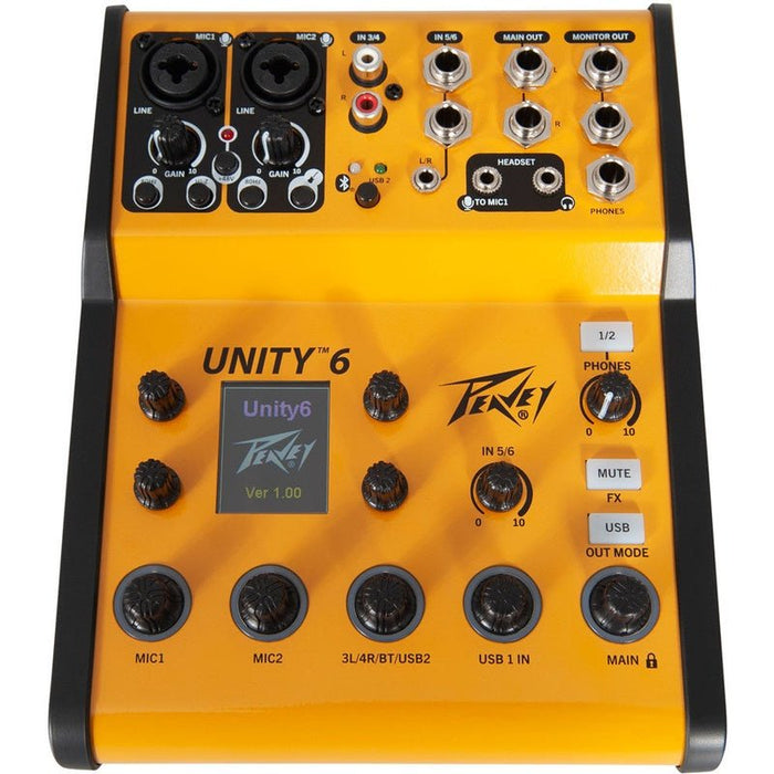 Peavey Unity Series "UNITY-6" Digital 6-Channel Mixer with Bluetooth (PVUNITY6DM) - Gsus4