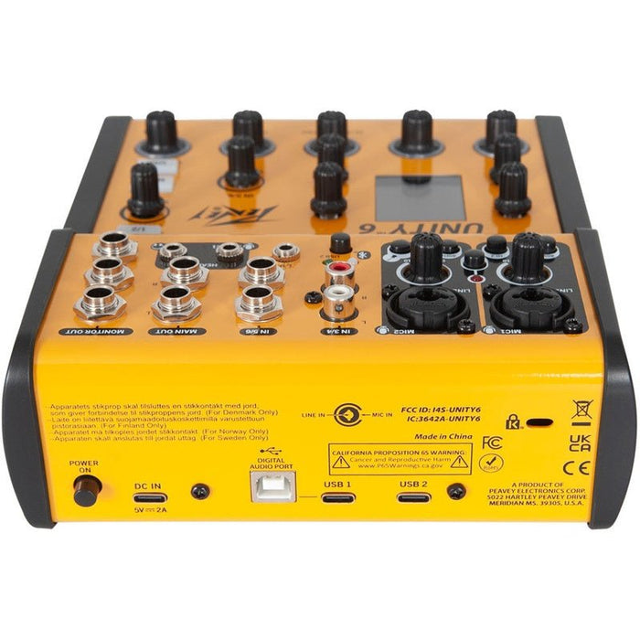 Peavey Unity Series "UNITY-6" Digital 6-Channel Mixer with Bluetooth (PVUNITY6DM) - Gsus4