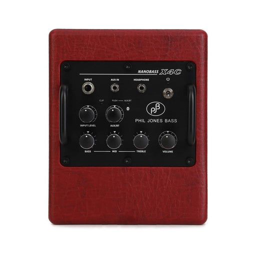 Phil Jones Bass | X4C NANOBASS | 35W 1 x 4" Multi - instrument Combo Amp | w/ DSP & Bluetooth Audio | Red (PJB - NANOBASS RED) - Gsus4