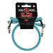 Pig Hog Lil' Pigs Low Profile PHLSK1DB 1' Daphne Blue Patch Cables (2 Pack) (PHLSK1DB) - Gsus4