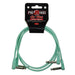 Pig Hog Lil' Pigs Low Profile PHLSK2SG 2' Seafoam Green Patch Cables (2 Pack) (PHLSK2SG) - Gsus4