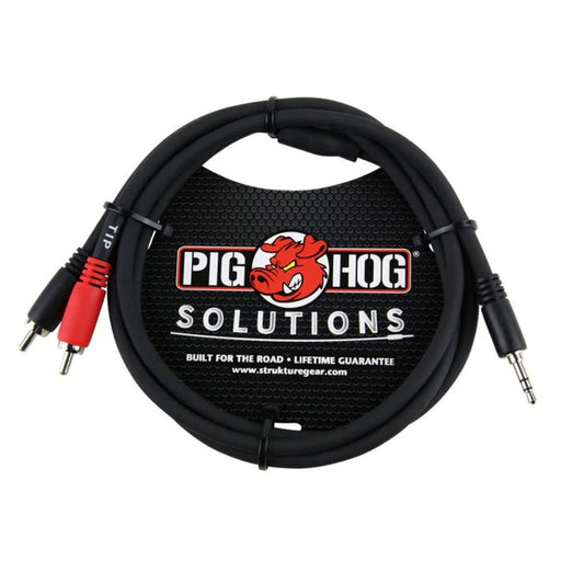 Pig Hog PB - S3R03 3ft Stereo Breakout Cable, 3.5mm to Dual RCA (PB-S3R03) - Gsus4