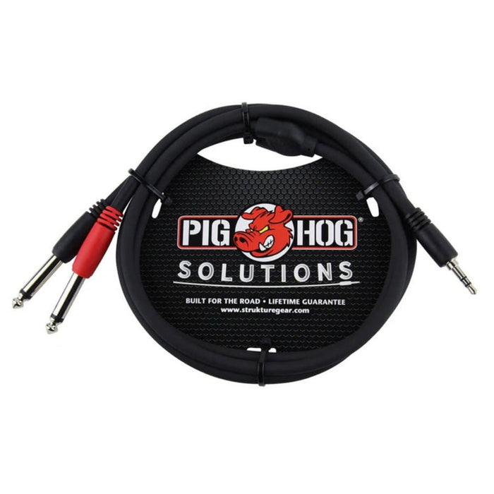 Pig Hog PB - S3R06 6ft Stereo Breakout Cable, 3.5mm to Dual RCA (PB-S3R06) - Gsus4