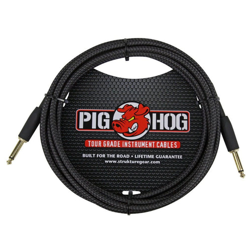 Pig Hog PCH10BK 10ft Straight/Straight Braided Instrument Cable in Black (PCH10BK) - Gsus4