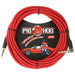 Pig Hog PCH10CAR 10ft Straight/Right Angle Braided Instrument Cable in Candy Apple Red (PCH10CAR) - Gsus4