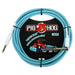 Pig Hog PCH10DBR 10ft Straight/Right Angle Braided Instrument Cable in Daphne Blue (PCH10DBR) - Gsus4