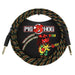 Pig Hog PCH10RA 10ft Straight/Straight Braided Instrument Cable in Rasta Stripes (PCH10RA) - Gsus4