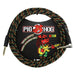 Pig Hog PCH10RAR 10ft Straight/Right Angle Braided Instrument Cable in Rasta Stripes (PCH10RAR) - Gsus4