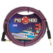 Pig Hog PCH10RPPR 10ft Straight/Right Angle Braided Instrument Cable in Riviera Purple (PCH10RPPR) - Gsus4