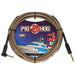 Pig Hog PCH10TBRR 10ft Braided Straight/Right Angle Instrument Cable in Tuscan Brown (PCH10TBRR) - Gsus4