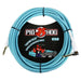Pig Hog PCH20DBR 20ft Straight/Right Angle Braided Instrument Cable in Daphne Blue (PCH20DBR) - Gsus4
