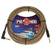 Pig Hog PCH20TBRR 20ft Straight/Right Angle Braided Instrument Cable in Tuscan Brown (PCH20TBRR) - Gsus4