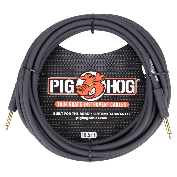 Pig Hog PH186 Straight to Straight 18.5ft 1/4 - 1/4 8mm Instrument Cable (PH186) - Gsus4