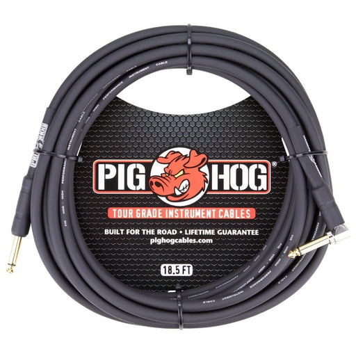 Pig Hog PH186R 18.5ft 1/4 - 1/4 Right angle 8mm Instrument Cable (PH186R) - Gsus4
