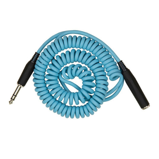Pig Hog PHEX14 - 25DB Hex Series Coiled Headphone Extension Cable, 1/4″ – 25ft – Daphne Blue (PHEX14-25DB) - Gsus4