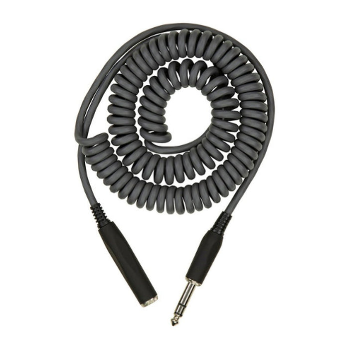 Pig Hog PHEX14 - 25GR Hex Series Coiled Headphone Extension Cable, 1/4″ – 25ft – Charcoal Grey (PHEX14-25GR) - Gsus4