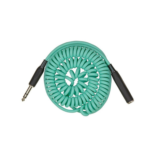 Pig Hog PHEX14 - 25SG Hex Series Coiled Headphone Extension Cable, 1/4″ – 25ft – Seafoam Green (PHEX14-25SG) - Gsus4