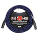 Pig Hog PHM20BBL Black & Blue Woven Mic Cable, 20ft XLR (PHM20BBL) - Gsus4