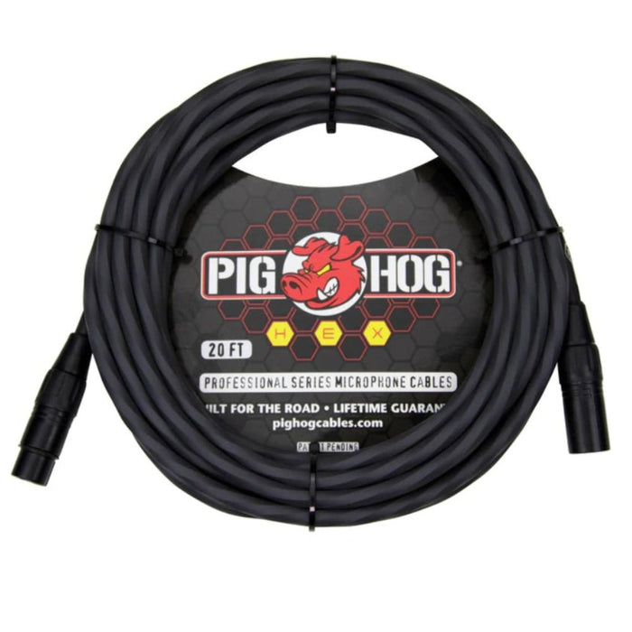 Pig Hog PHMH20GR Hex Series Mic Cable, 20ft – Grey (PHMH20GR) - Gsus4