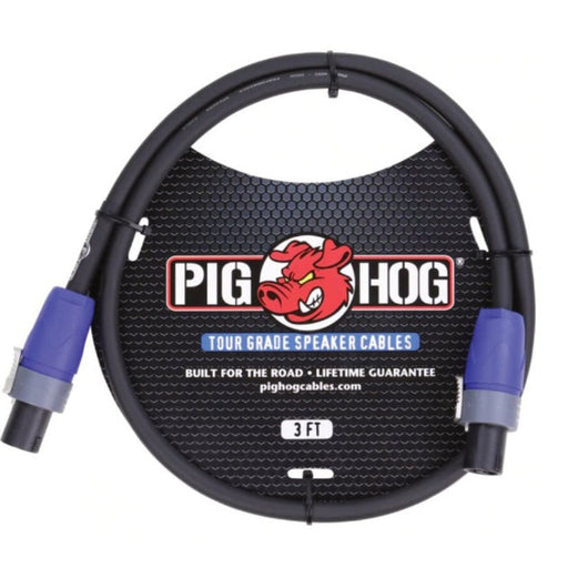 Pig Hog PHSC3SPK Speaker Cable, 3ft (14 gauge wire) – SPEAKON (PHSC3SPK) - Gsus4