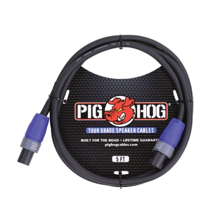 Pig Hog PHSC5SPK Speaker Cable, 5ft (14 gauge wire) – Speakon to Speakon (PHSC5SPK) - Gsus4